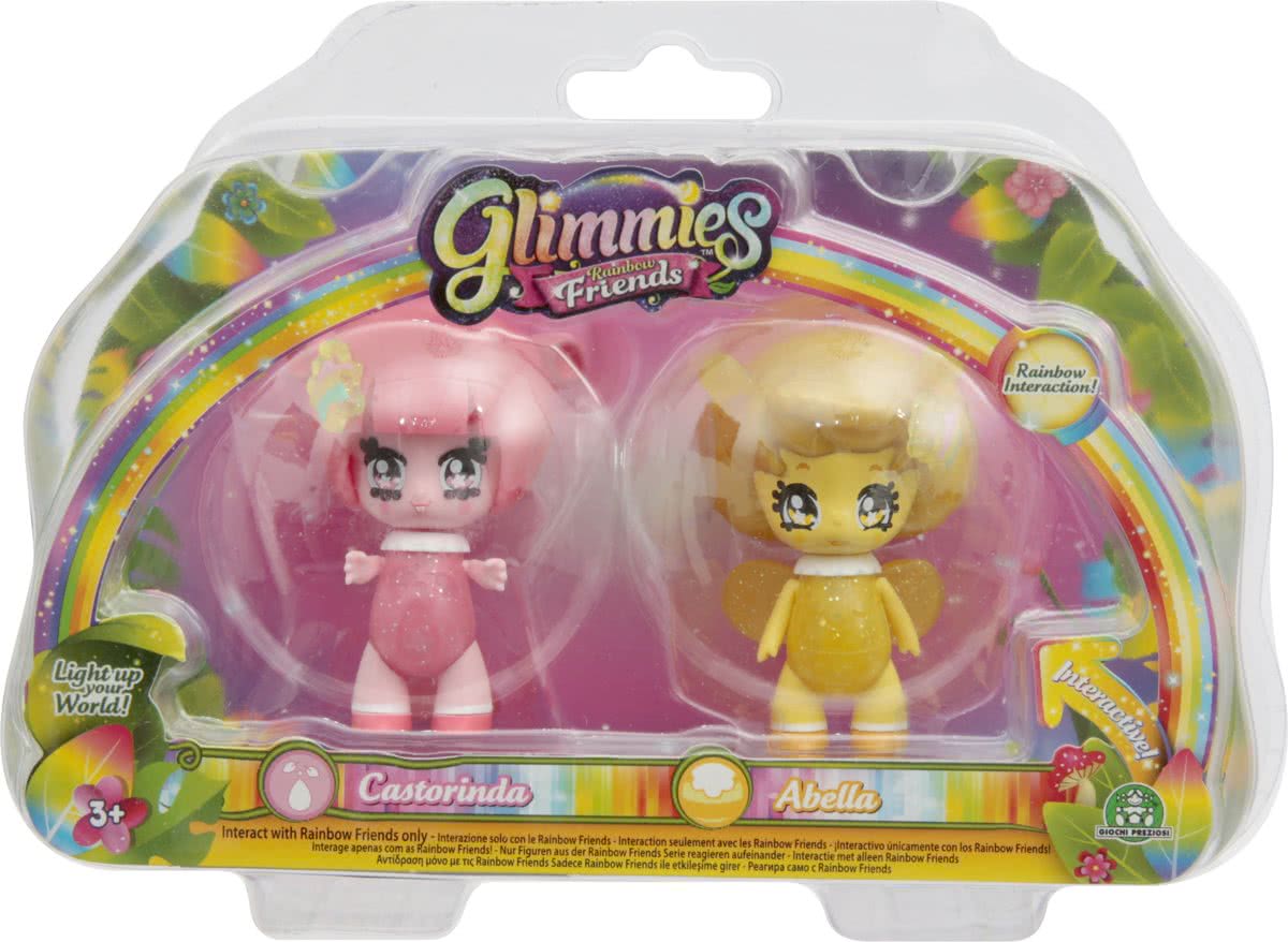 Glimmies Castorinda / Abella - Blister 2 Glimmies Rainbow Friends