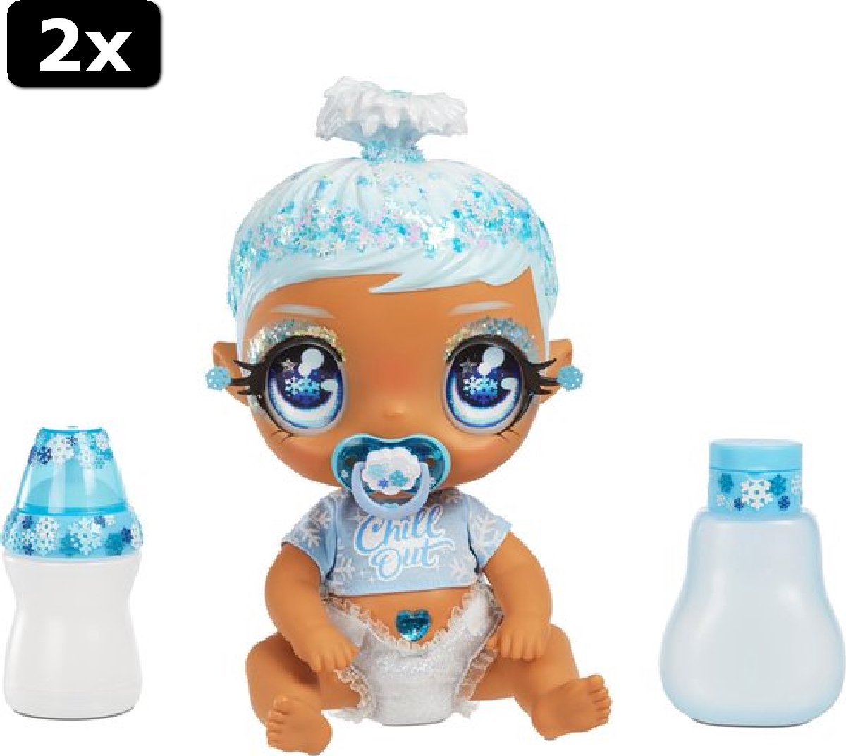 2x Glitter Babyz Babypop - January Snowflake