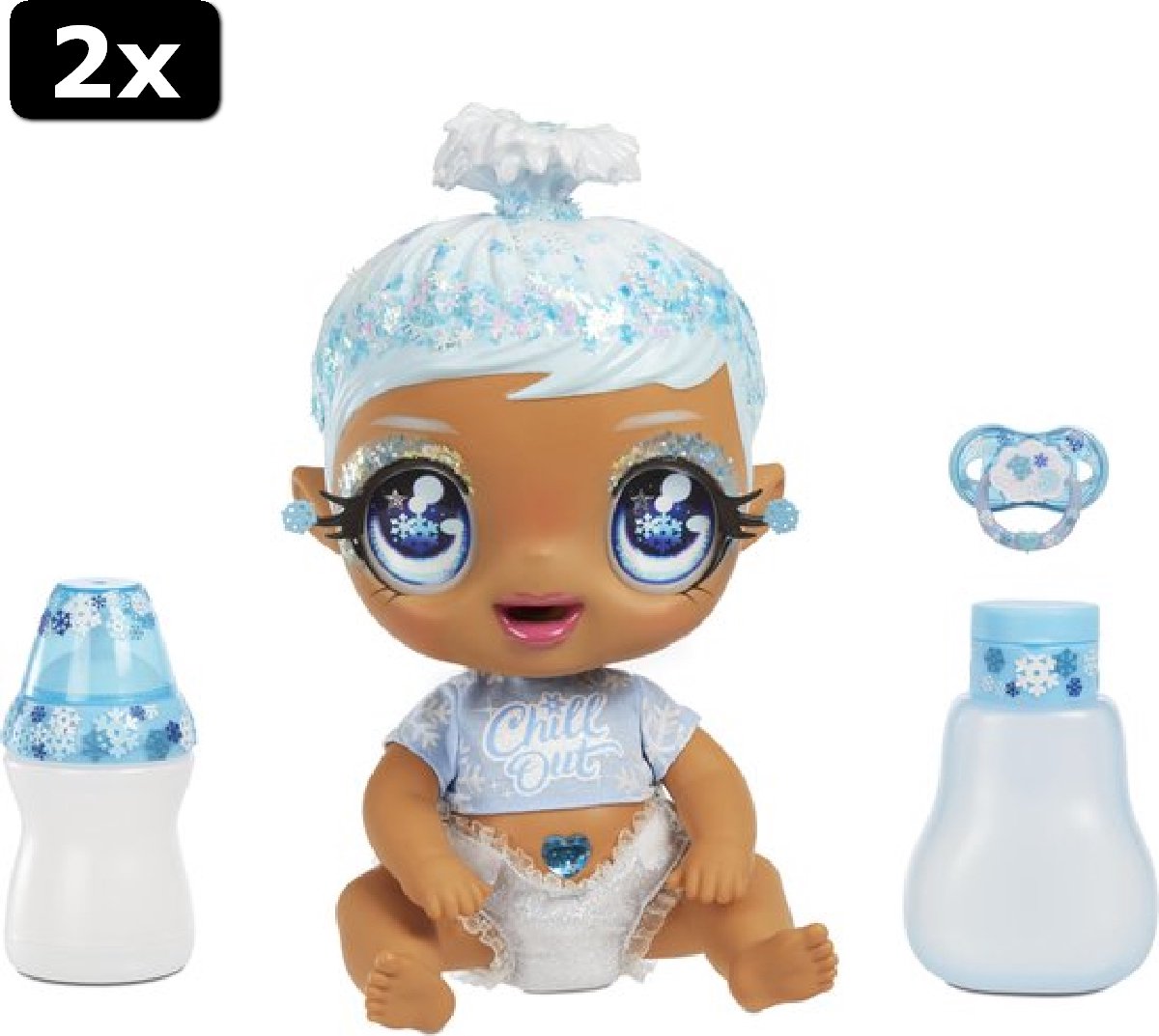 2x Glitter Babyz Babypop - January Snowflake