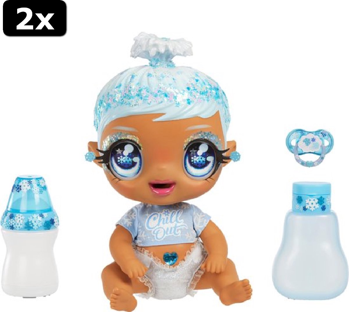 2x Glitter Babyz Babypop - January Snowflake