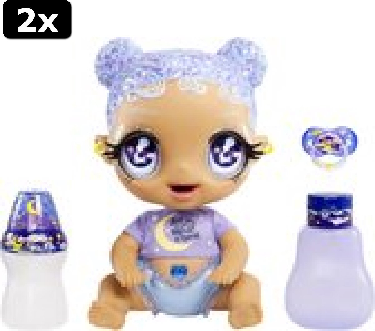 2x Glitter Babyz Doll Series 2 - Selena Stargazer (Moon)