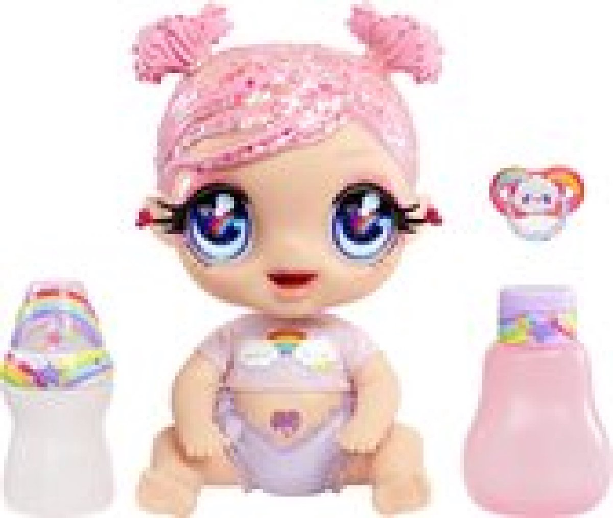 Glitter Babyz Doll Series 2- Dreamia Stardust (Pink/Rainbow) - Babypop