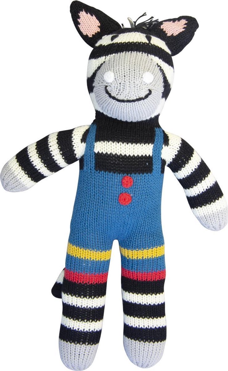   gebreide pop - Knuffel Zebra Raf - fairtrade