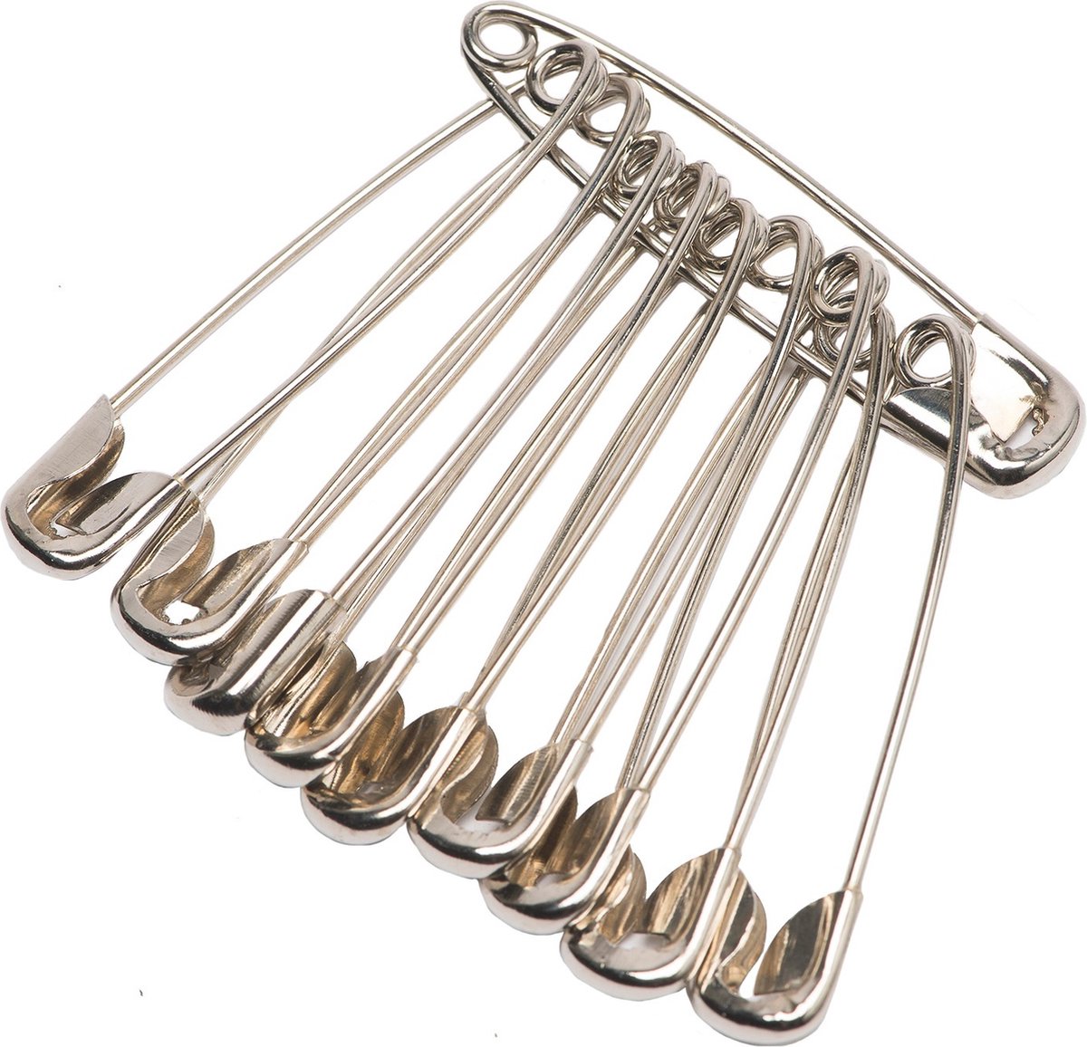 Globe Steel safety pins - veiligheidsspelden - 10 stuks -,45 x 8 mm