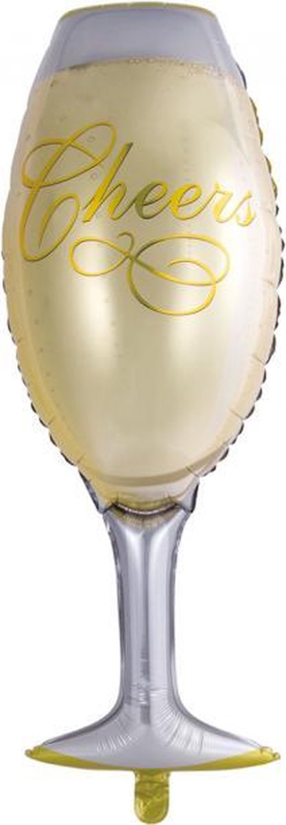 Folieballon Champagne Glas, 46x109cm, leeg