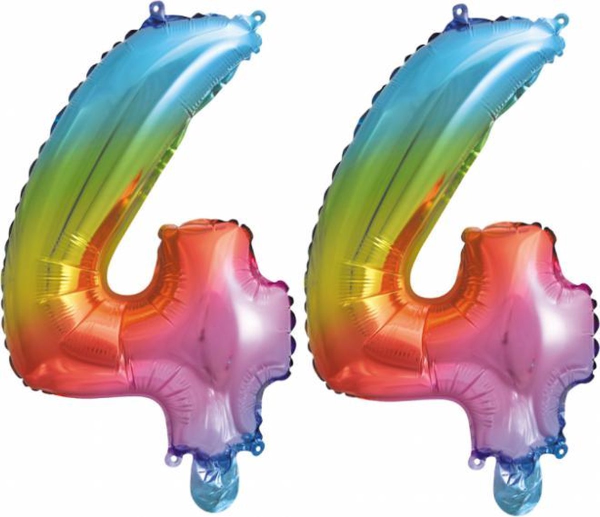 Folieballon nr. 44 Regenboog 86cm