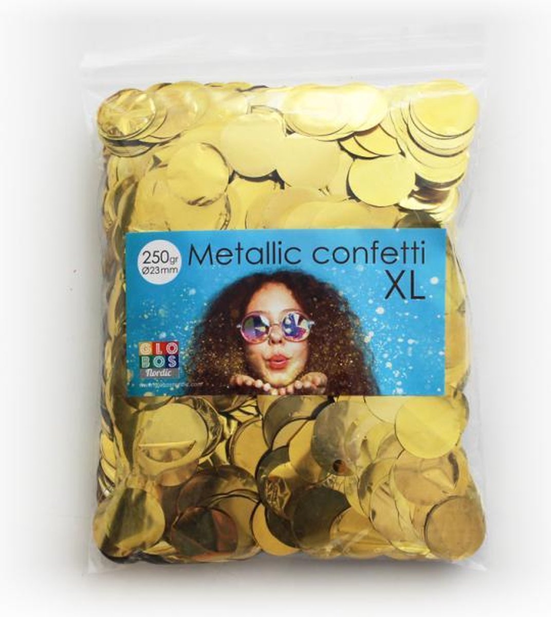 Confetti metallic rond XL- 250 gram- gold