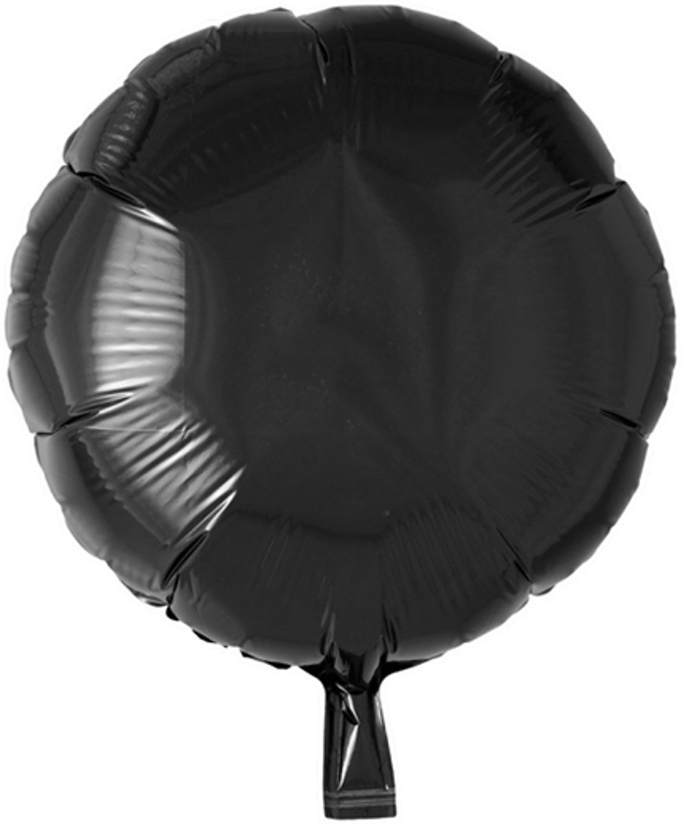 Folieballon Black Rond, 43cm