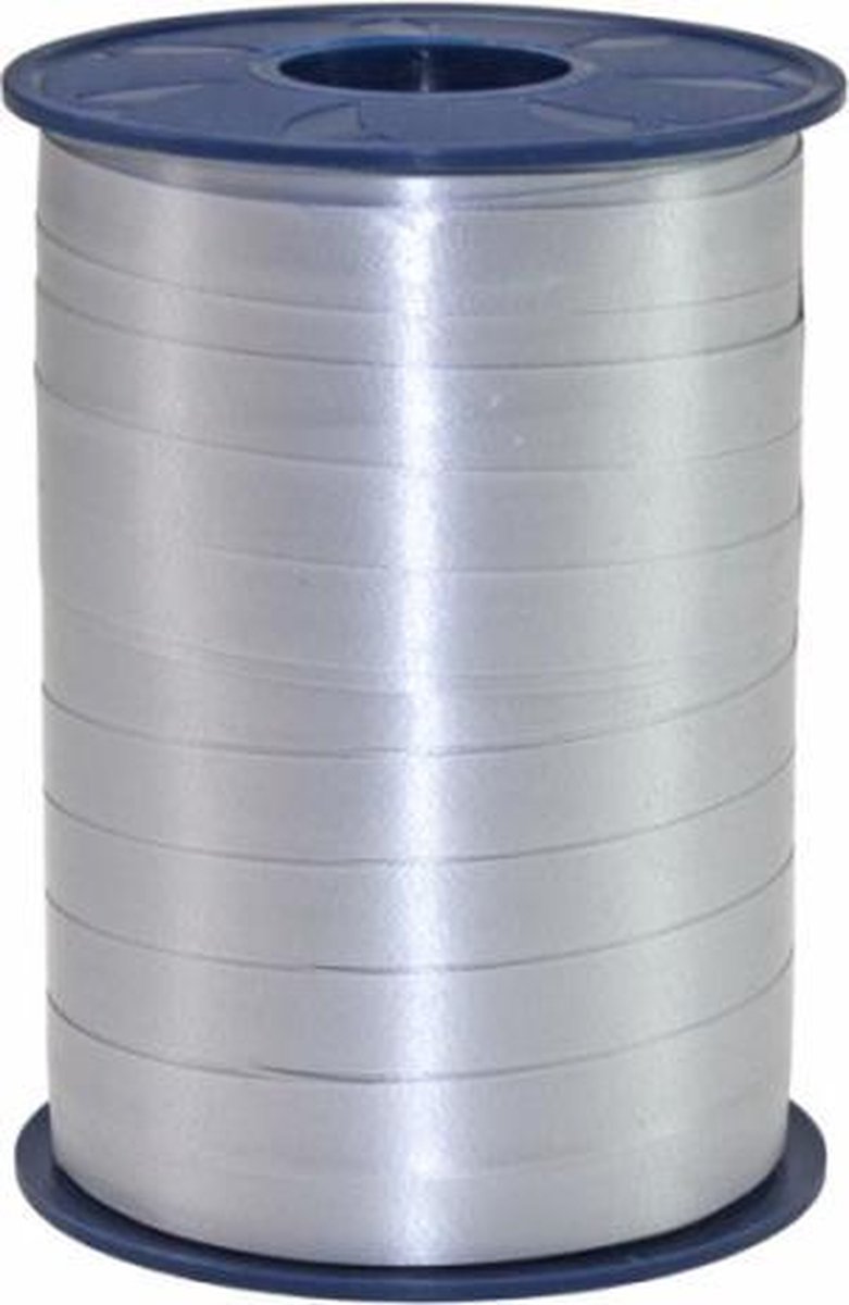 cadeaulint 10 mm polyester 250 meter zilver