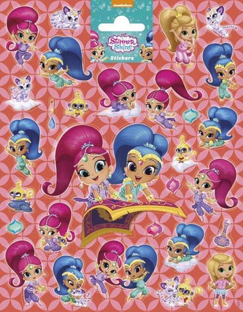 stickers Shimmer & Shine 20 x 15 cm 30 stuks