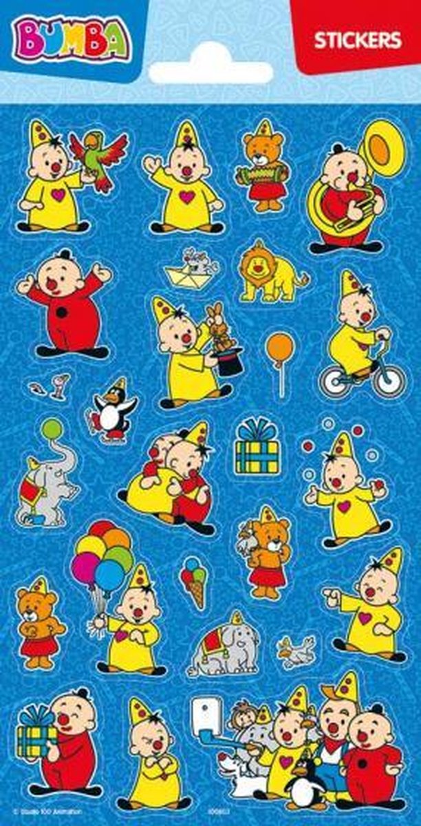 stickerset Bumba junior blauw 26 stuks