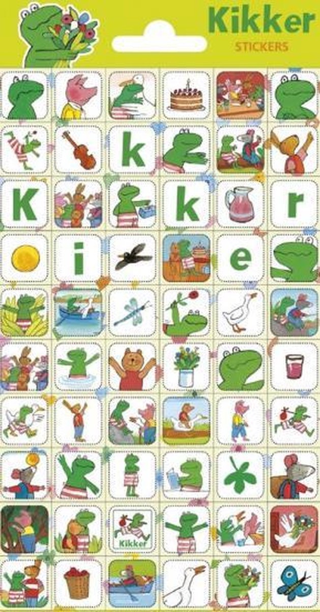 stickervel Kikker & Vriendjes Mini 60 stuks