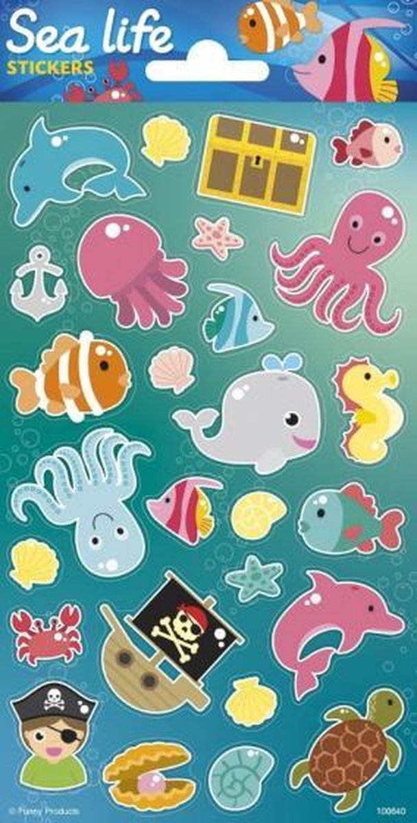 stickervel Sealife junior papier 27 stuks