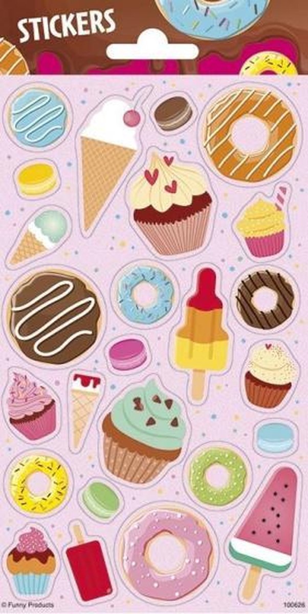 stickervel Sweets junior papier 25 stuks