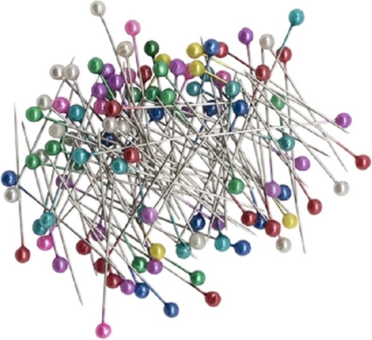 Glorex  en met parel kop/kopspelden/naaispelden - 3 cm - gekleurd - 500x stuks - hobby spelden