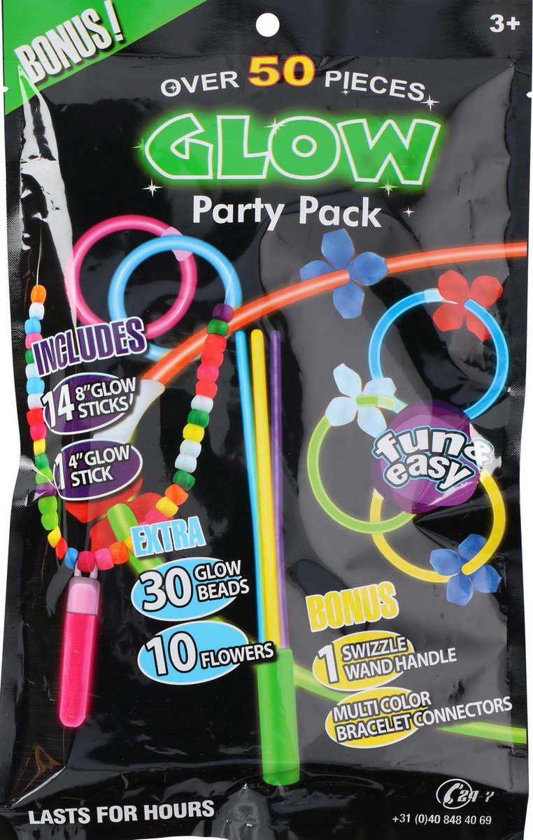 Party Pack Glow in the Dark, 50 Delig - Groen