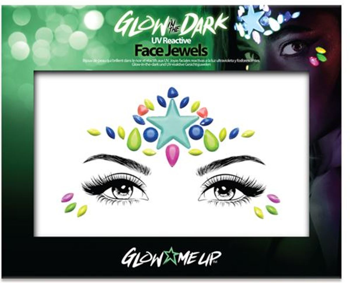 Glow in the dark Face jewels ster