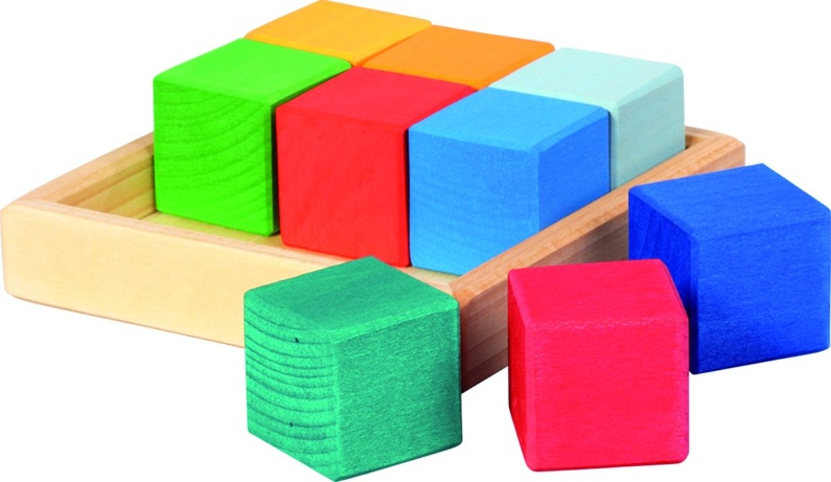 Glückskäfer Houten Bouwblokken 14,5 Cm Multicolor 9-delig