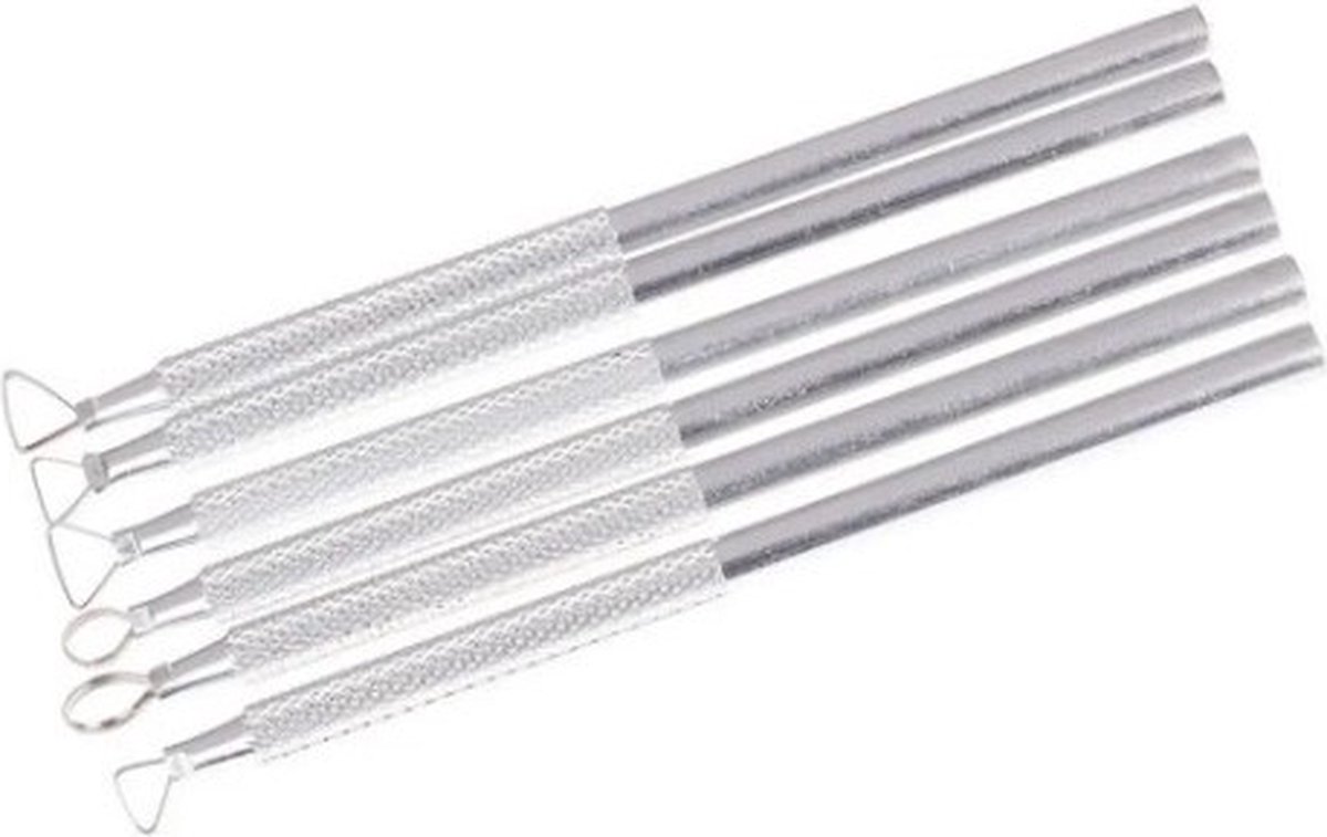   - RVS modeleer Tools - Voor klei en taart - Beeldhouwen - Set van 6 stuks