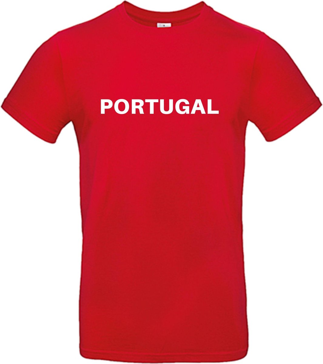 Portugal - WK shirt - Voetbalshirts - Portugal - Rood T-shirt korte mouw - Maat 3XL - 100% Cotton