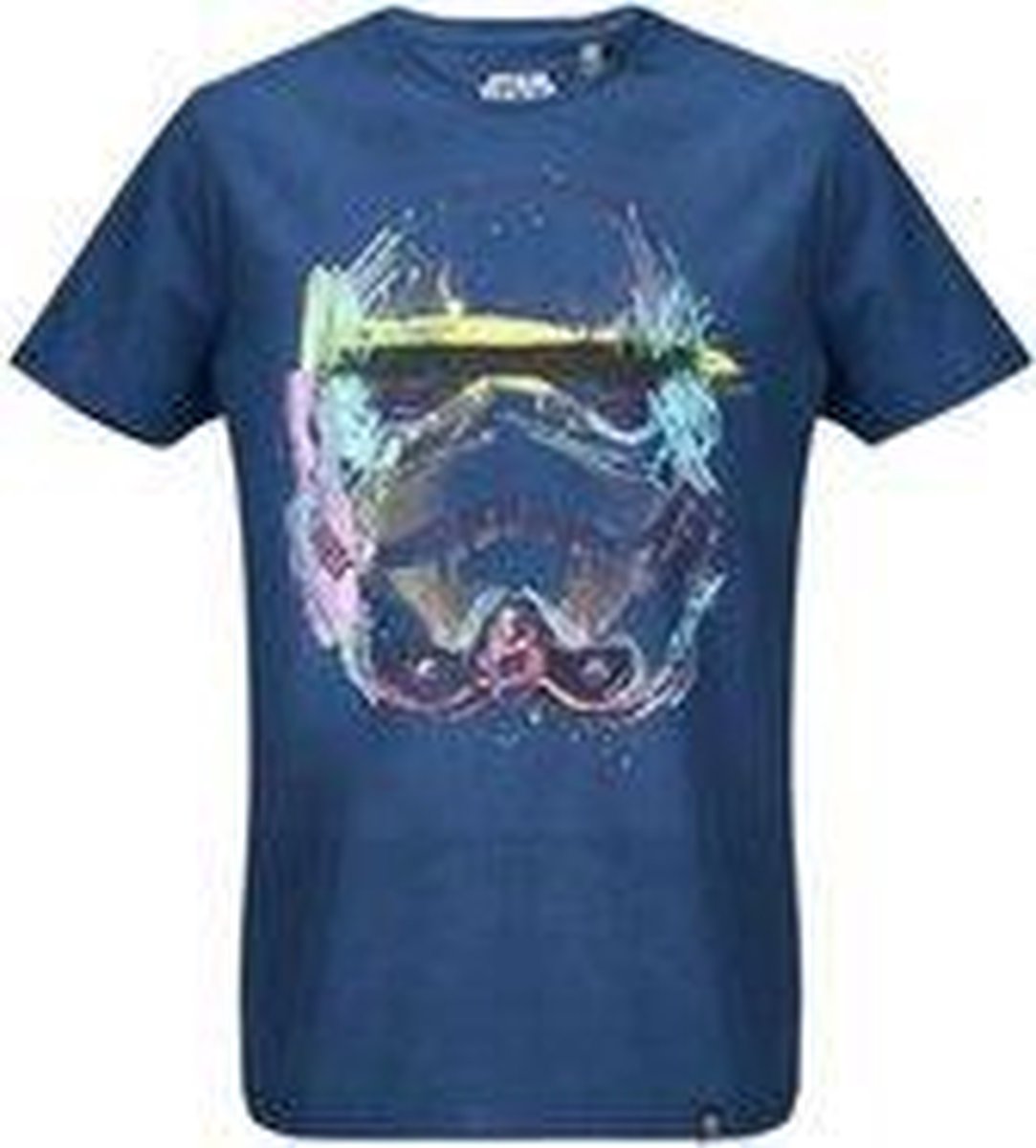 T-shirt Star Wars Stormtrooper - Blauw met neon print - Maat: 3XL