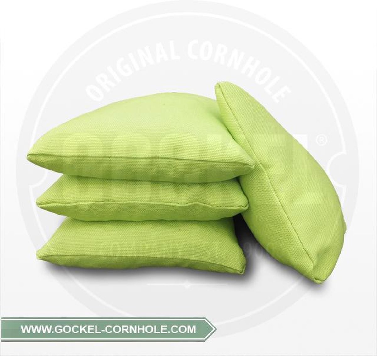 1 set van 4 GROENE Cornhole Bags / Zakjes (volgens de officiële normen)