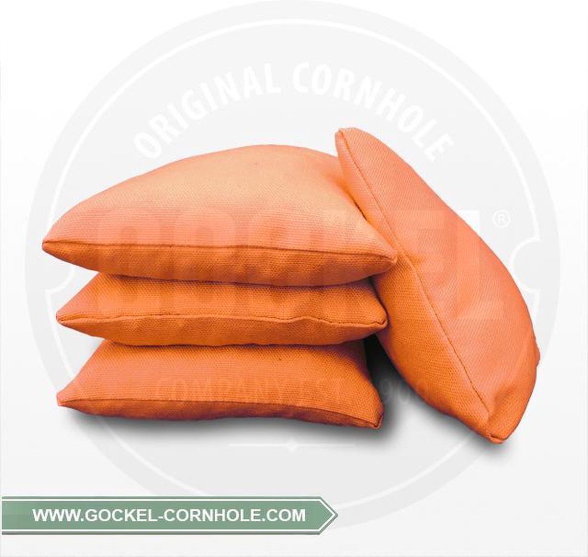 1 set van 4 ORANJE Cornhole Bags / Zakjes (volgens de officiële normen)