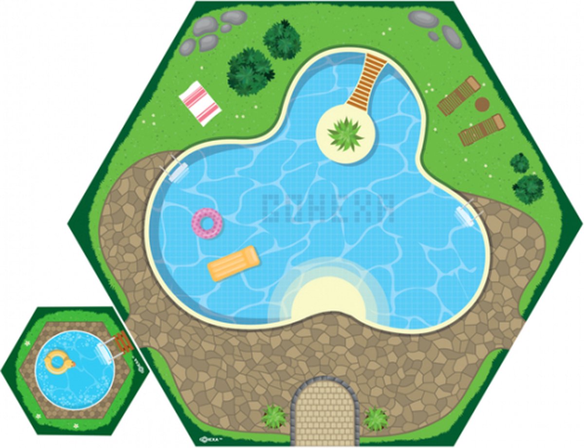 Gohexa – Village Summerpool + 1 mini speelmat - voor binnen en buiten