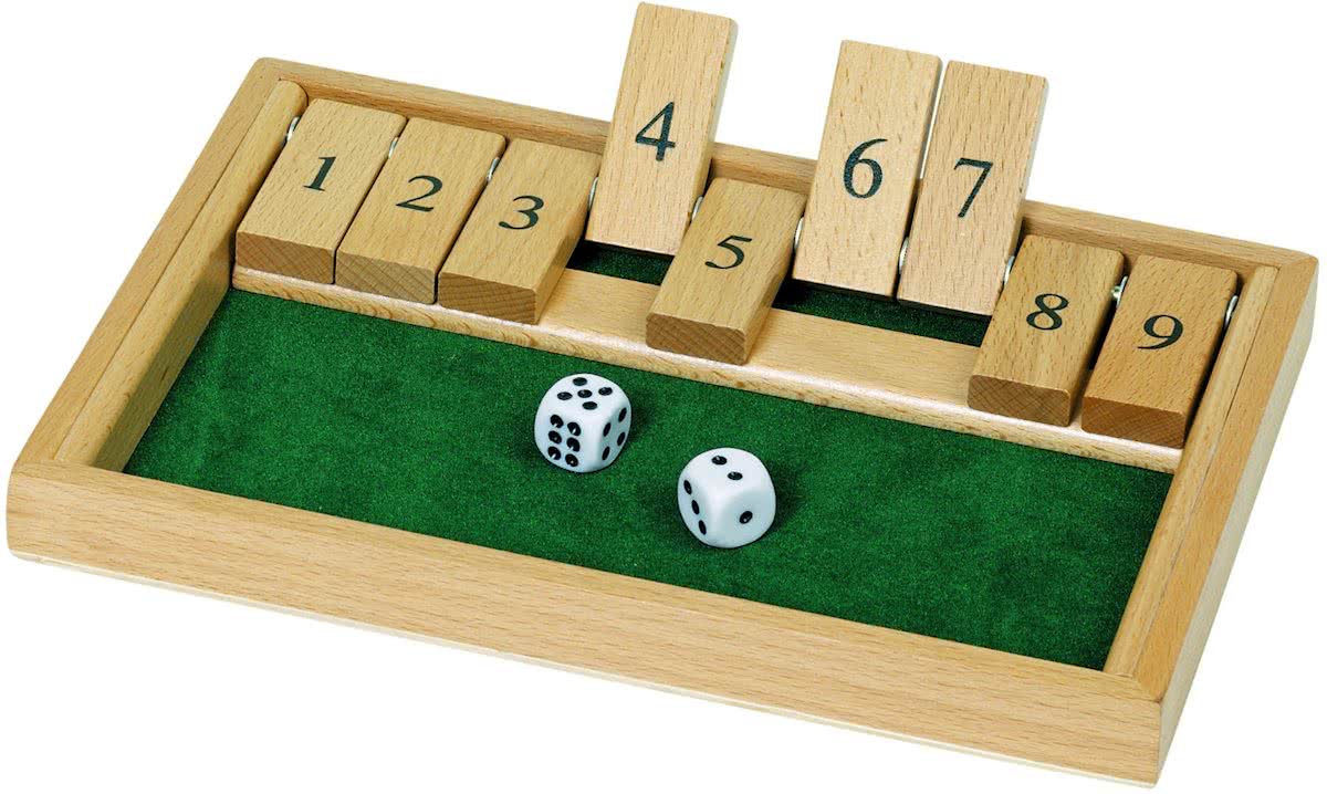  : SHUT the BOX, 25x17.5x2cm, hout, 6+