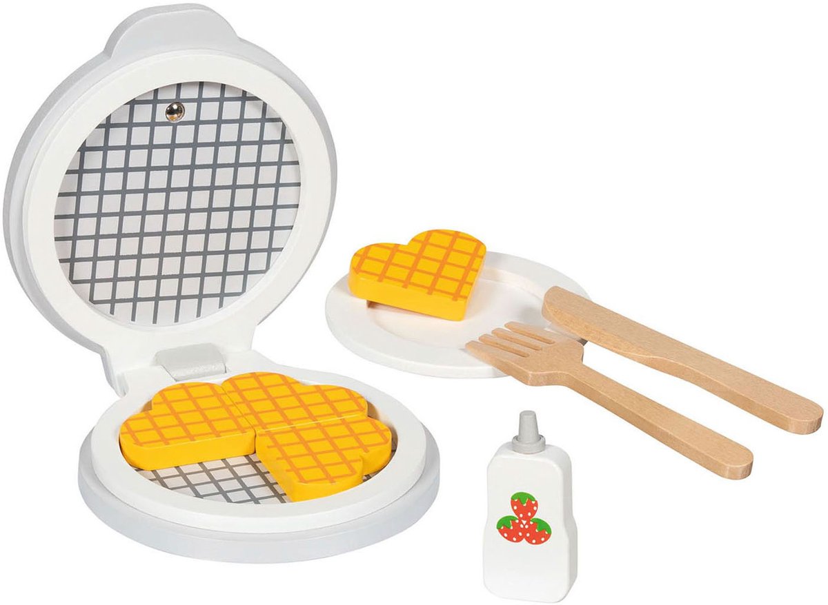   Houten Wafelijzer met Accesoires, 9dlg.