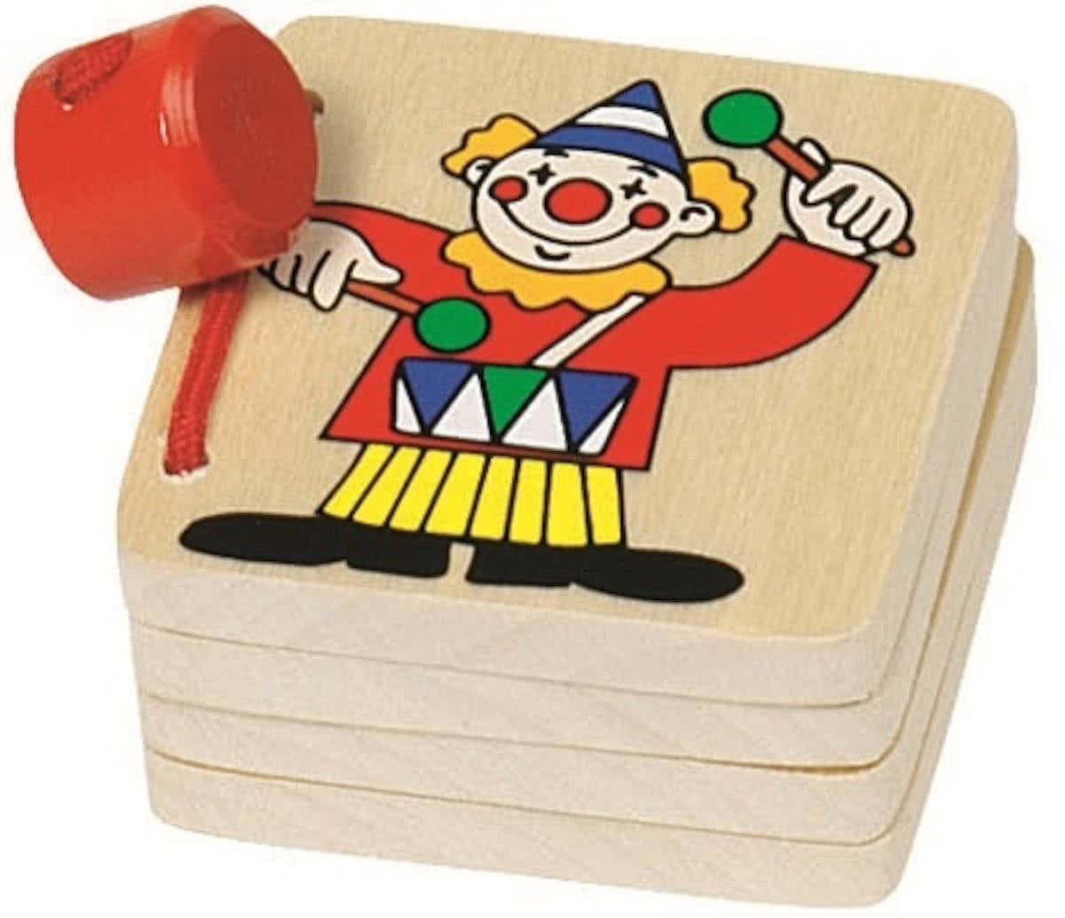 Goki Houten mini boekje: clown