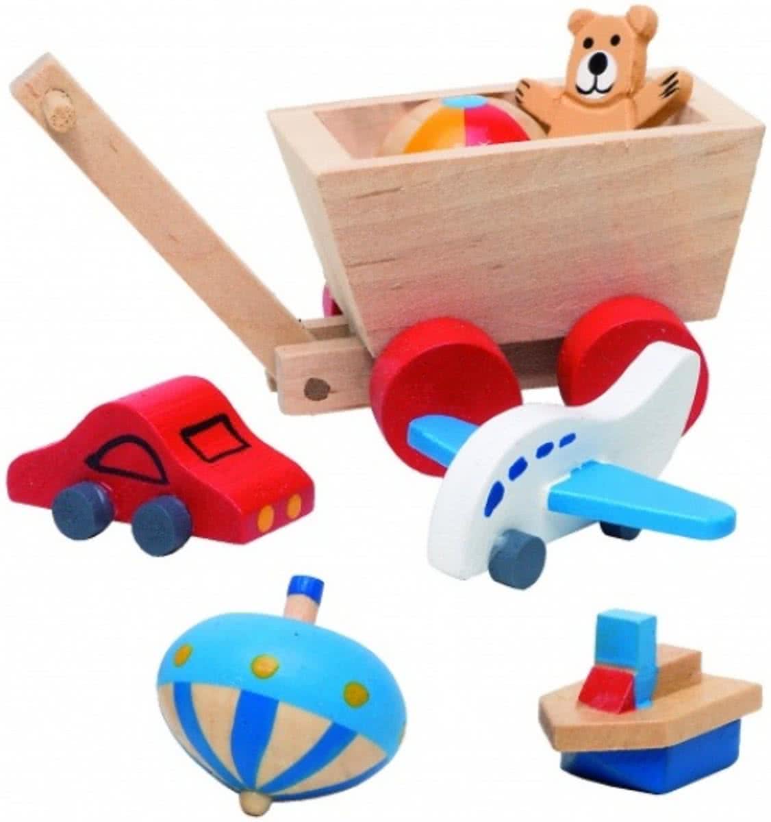   Houten poppenhuis kinderkamer accessoires 7-delig