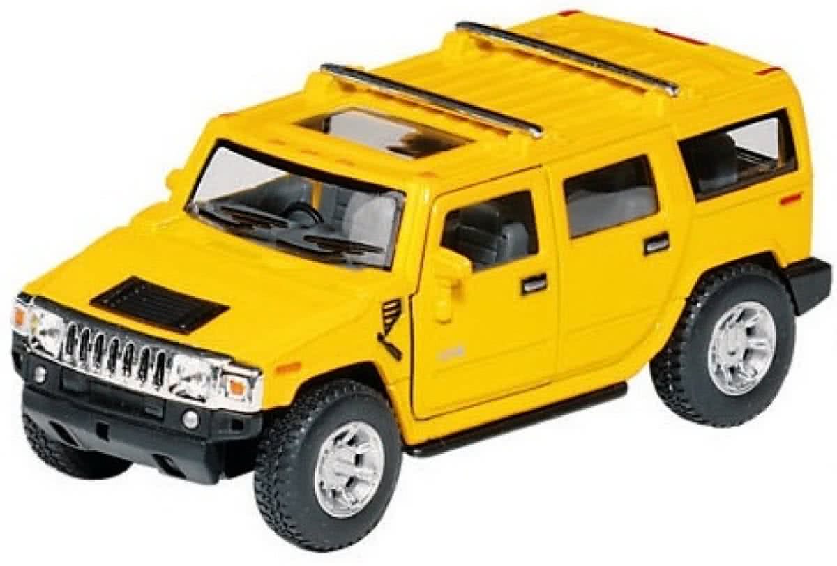 Goki Metalen hummer h2 suv: 12,5 cm geel