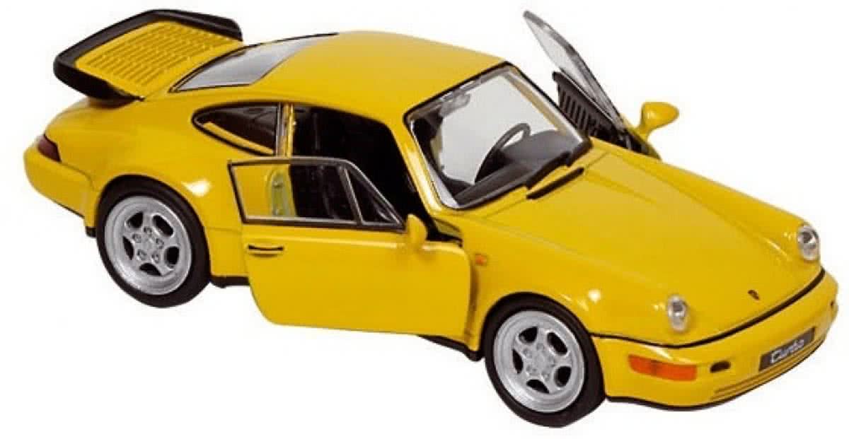 Goki Metalen porche 964 turbo: geel