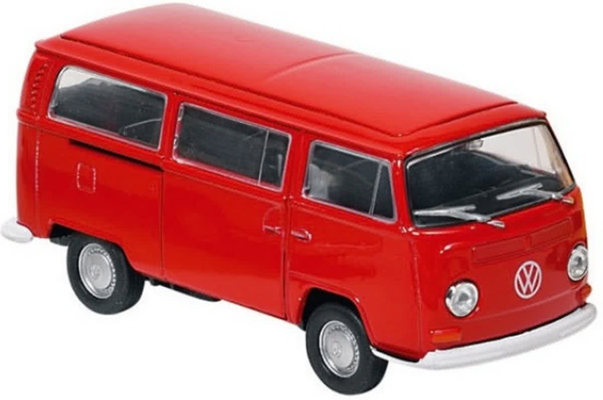 Goki Metalen volkswagen bus t2 (1972) rood