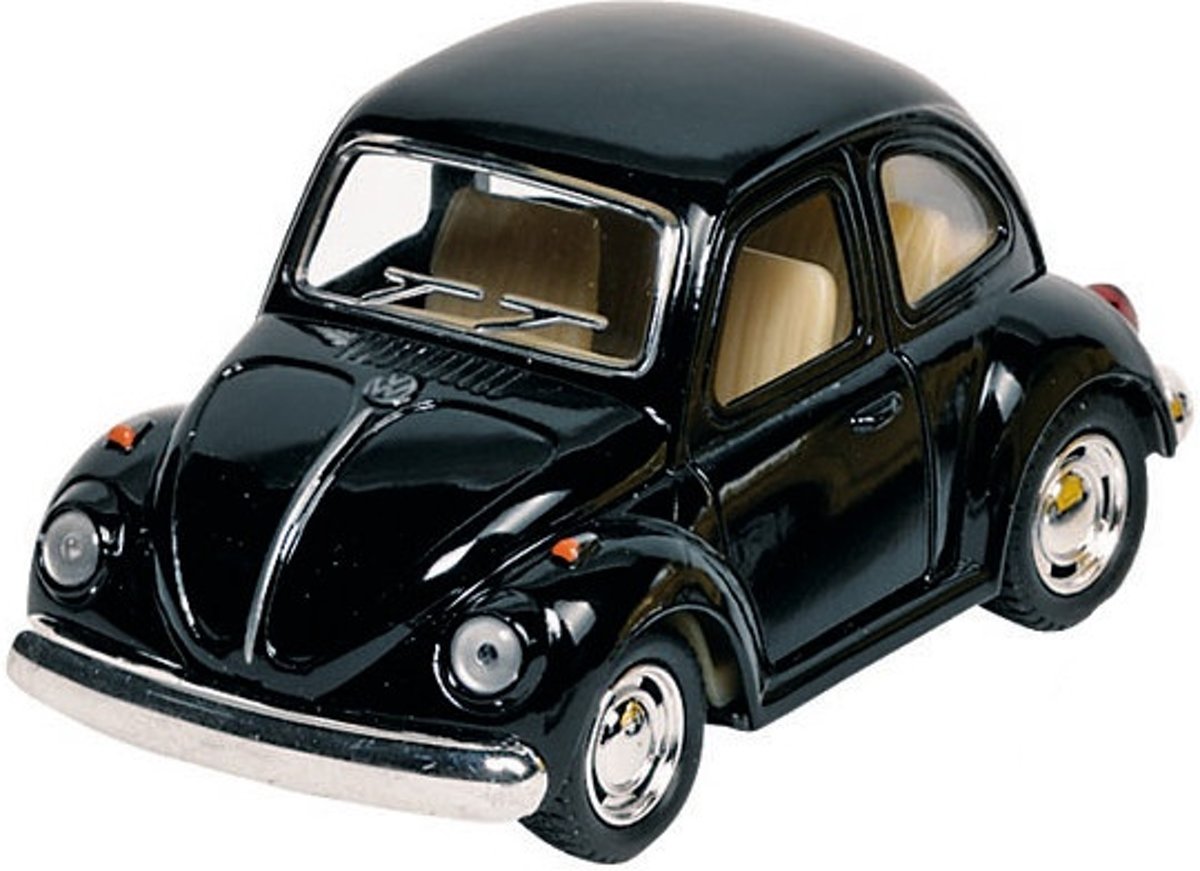 Goki Metalen volkswagen klassieke kever 1967: zwart 13 cm