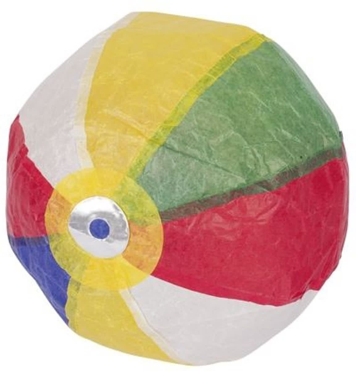 Goki Papieren Strandbal Met Gekleurde Strepen 16,4 Cm