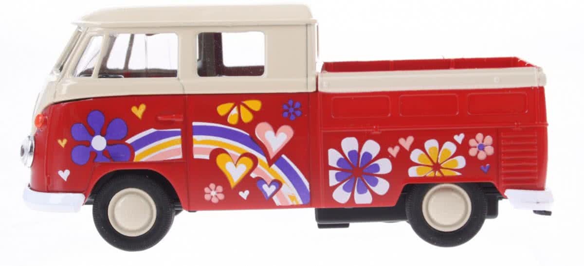 Goki Volkswagen T1 Doka Pick-up Bloem Rood 11 Cm