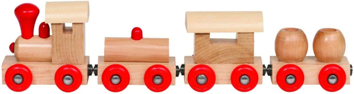 Houten Trein met Wagons