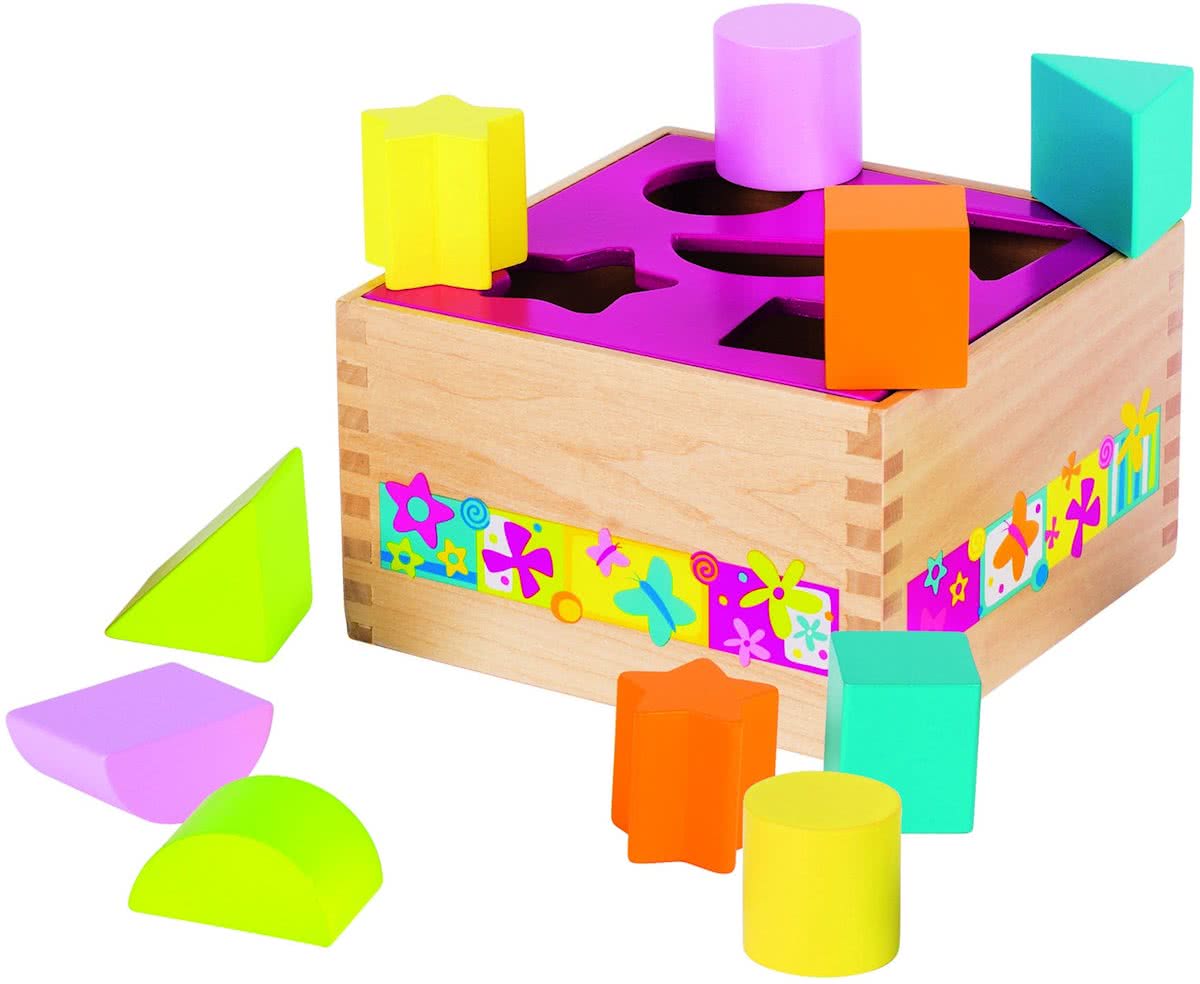 Susibelle Wooden sorting box, 10dlg.