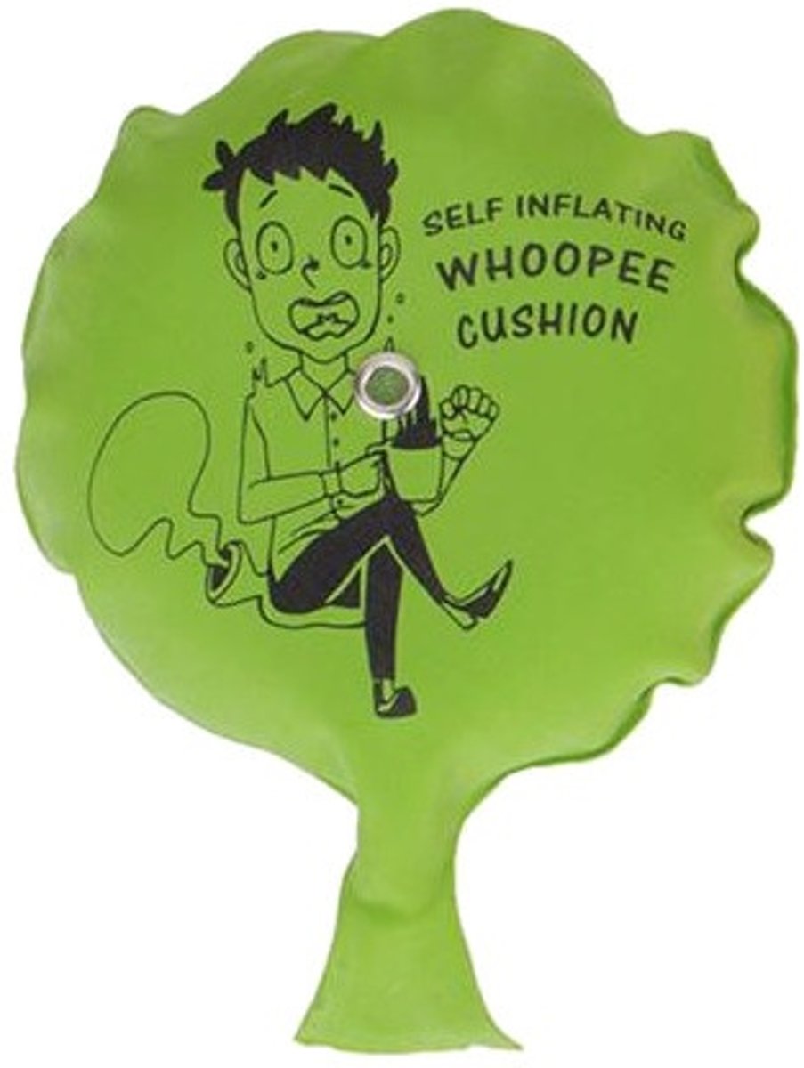 whoopie cushion scheetkussen 11 cm groen