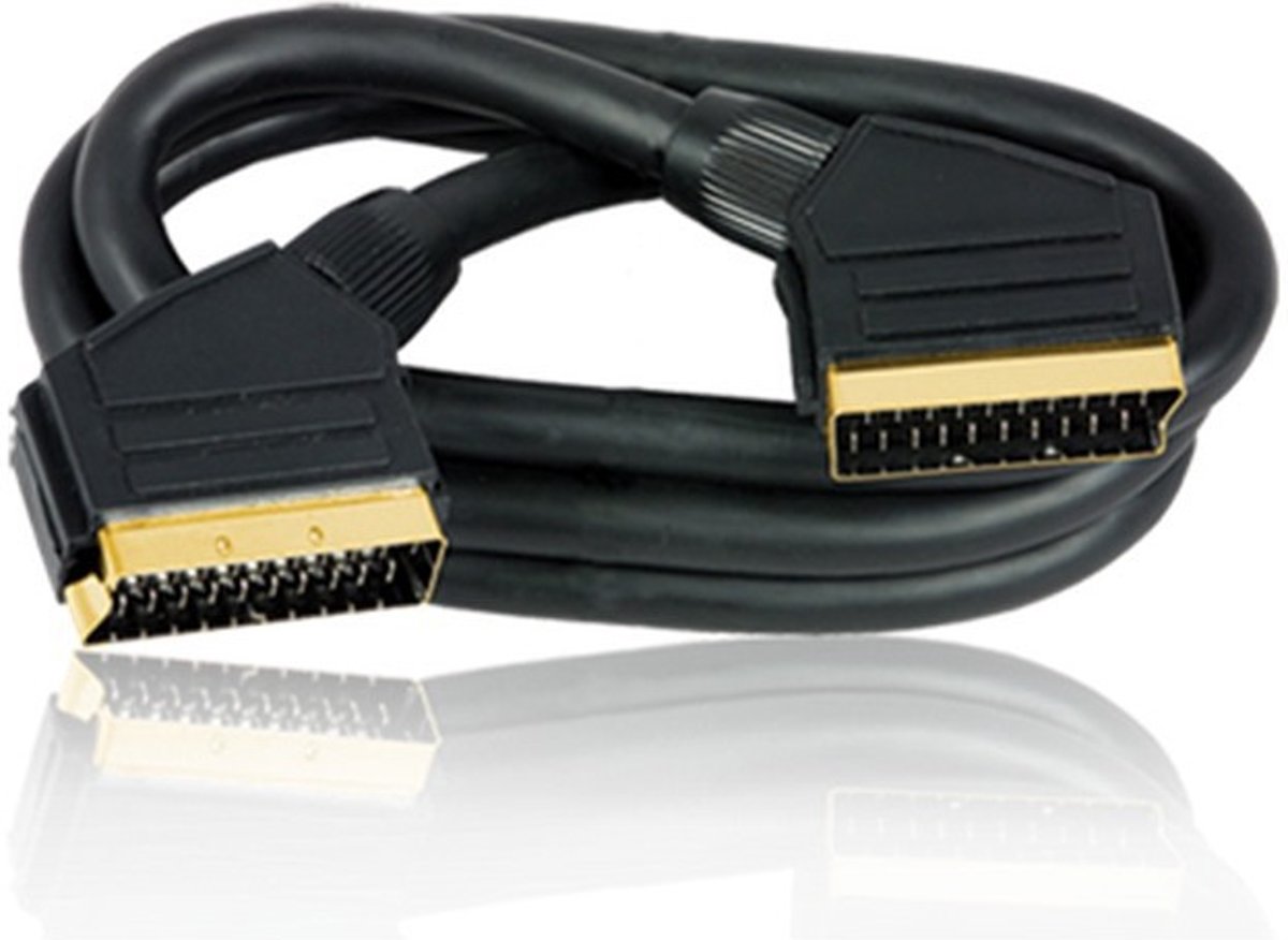 GoldMaster CAB-S08 SCART SCART-kabel 1,5 m SCART (21-pin) Zwart