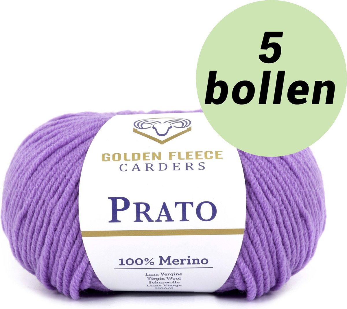 Golden Fleece yarns Prato royal purple - 5 bollen paars - de zachtste 100% wol