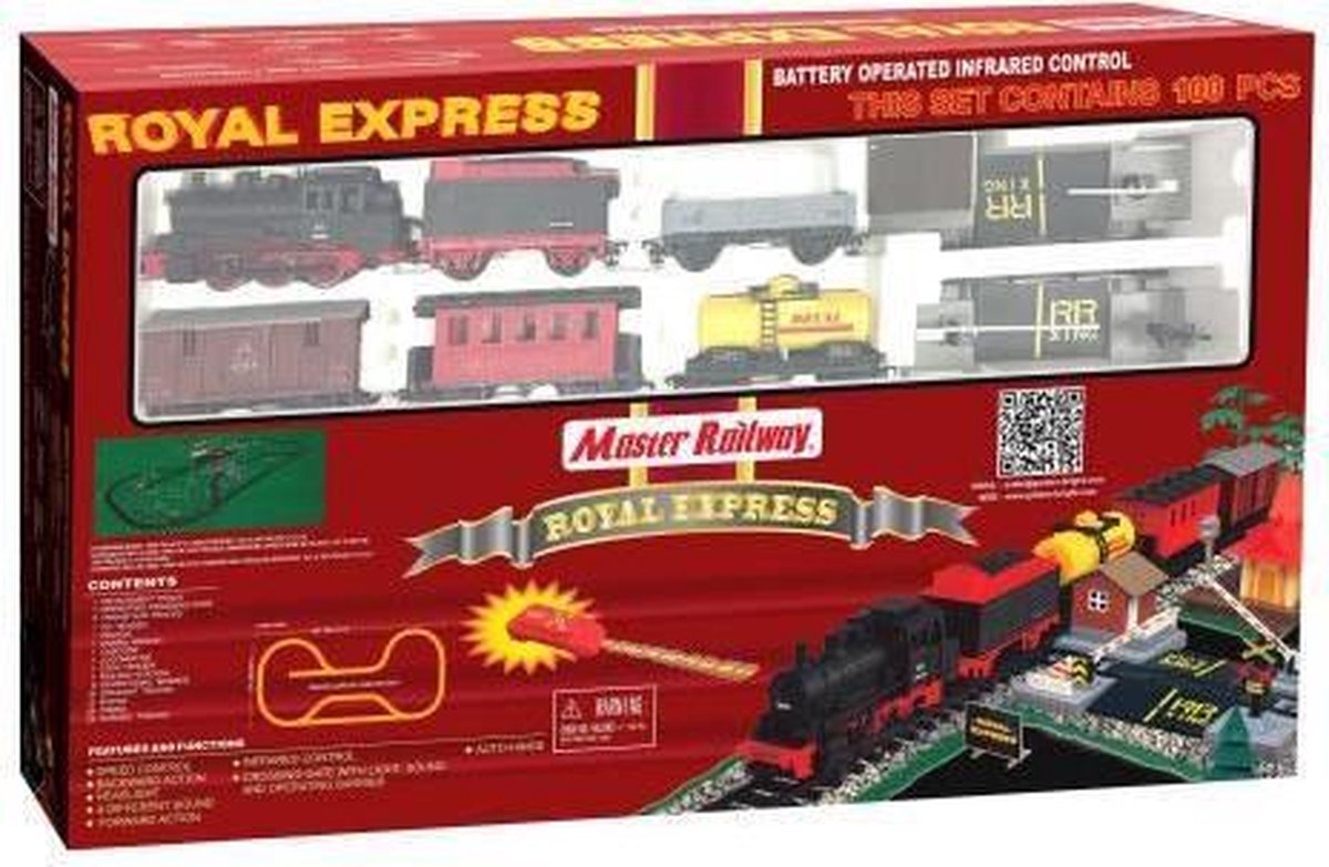 GOLDEN BRIGHT - Royal Express Wireless Train Set R/C 66 stuks - 10m - Railways Electric Set