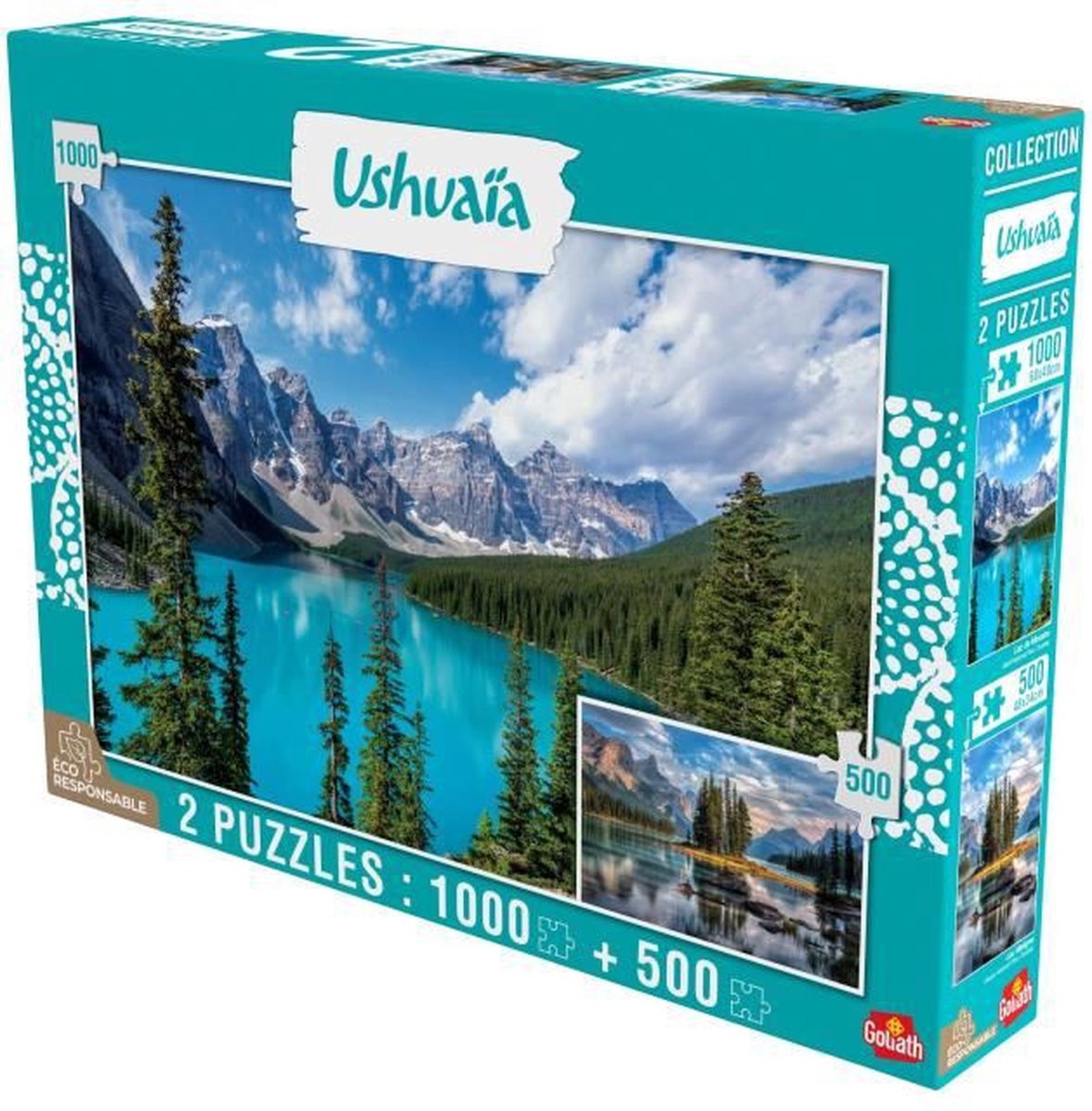 GOLIATH - Puzzel - Ushuaia-collectie - Moraine Lake en Maligne Lake (Canada)