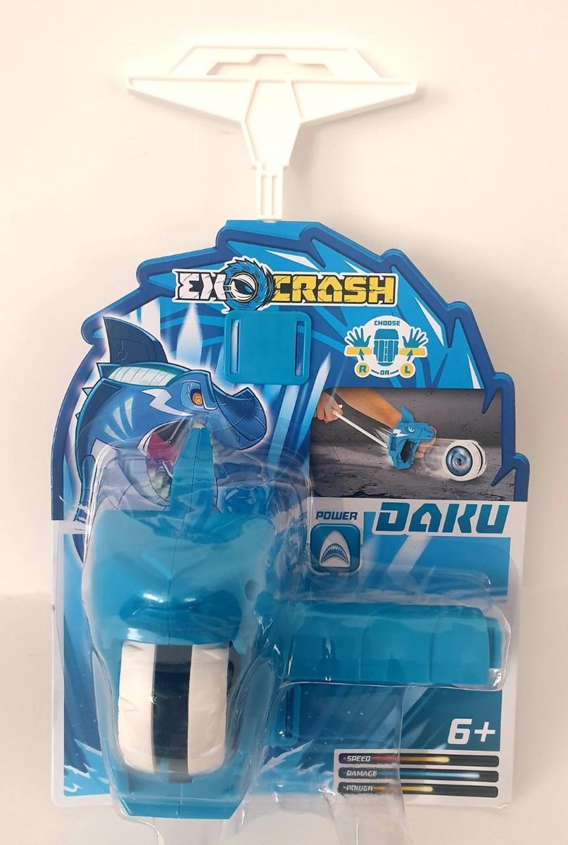 Goliath Exocrash - Haai Daku - Fly wheel - Stuntwiel - Blauw