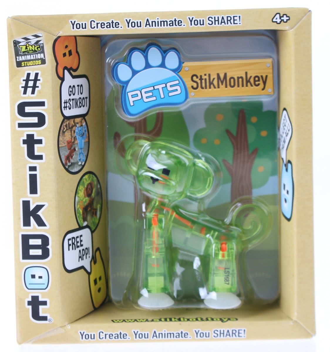 Goliath Stikbot Speelfiguur Aap Groen 6 Cm