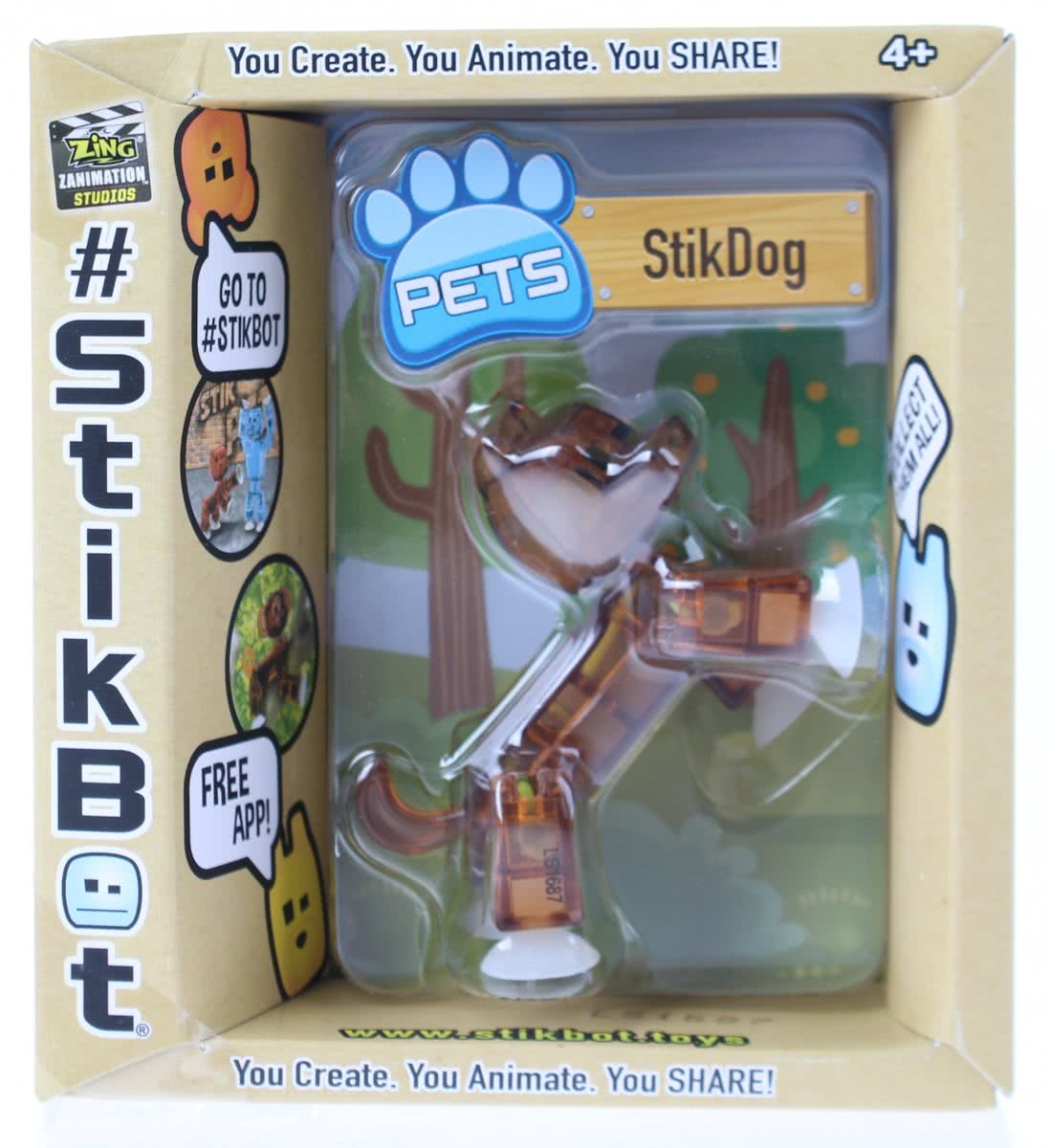 Goliath Stikbot Speelfiguur Hond Bruin 6 Cm