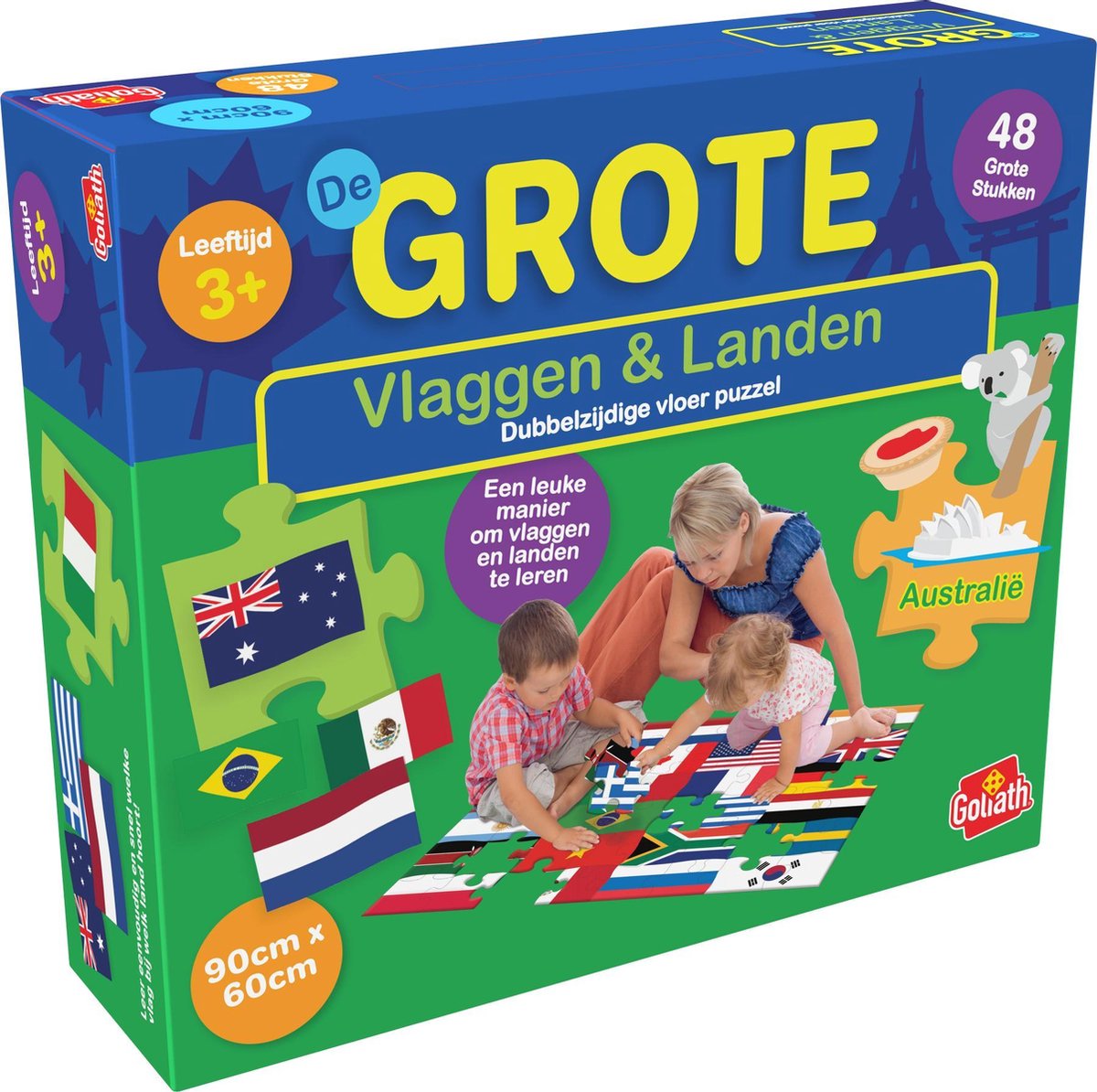 Grote Vloer Puzzel - Landen & Vlaggen