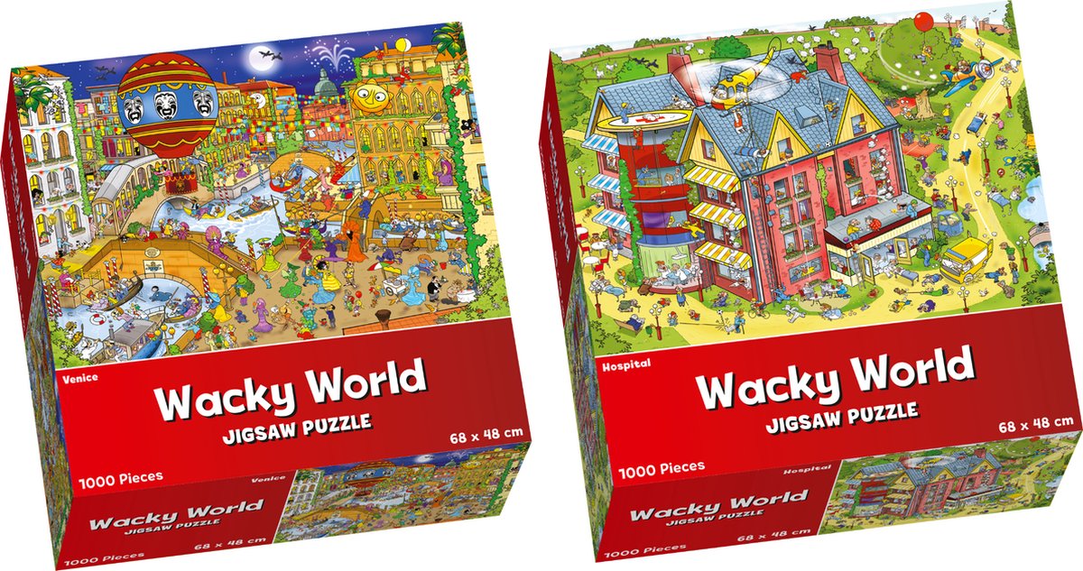 Spellenbundel - 2 stuks - Goliath puzzel VENICE & Goliath puzzel HOSPITAL